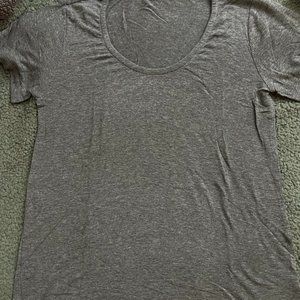 Splendid, Short Sleeve, Ribbed Top, Size XS, Gray
